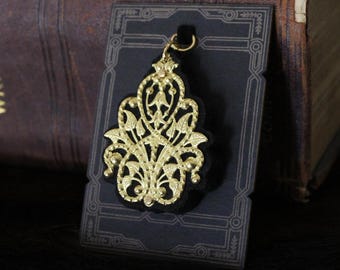 Brass Stamping and Felt Pin Cushion for Chatelaine