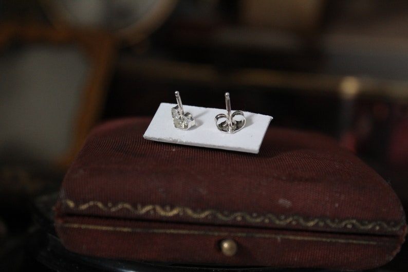 Cleaver Knife Hand Cut Small Sterling Silver Stud Earrings image 6