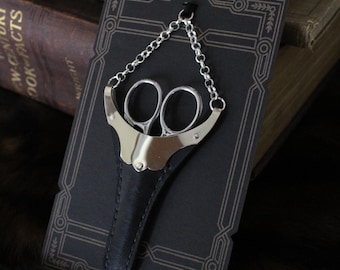Nickel Scissor Holster with Scissors for Chatelaine