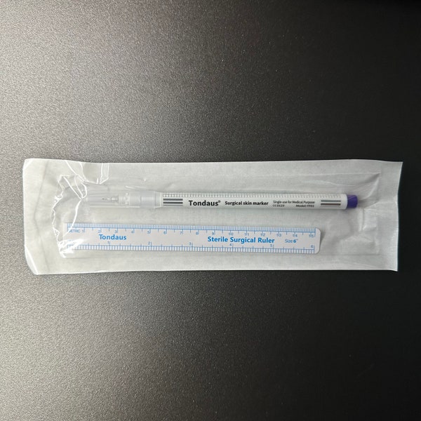 Surgical Marker skin marker /Tattoo Stencil Marker Pen/ Piercing marker pen /Skin Scribe Markers/Waterproof /Single-use sterile bag
