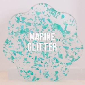 Acrylic Sheet / Marine Glitter Colour / 3mm Acrylic Pastel Acrylic Sheet | plexiglass | Pastels | Laser Cutting | Glowforge ready
