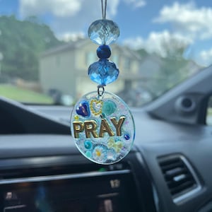Pendentifs Chrétiens pour Voiture | Accessoires de rétroviseur inspirés de la foi | Scintillant fait main | Profiter du soleil