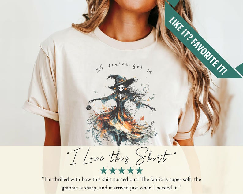 Watercolor Skeleton Shirt for Women, Chic Witch Shirt for Women, Colorful Women Halloween Shirt, Cute Halloween Party Tshirt, Horror T Shirt Bild 6