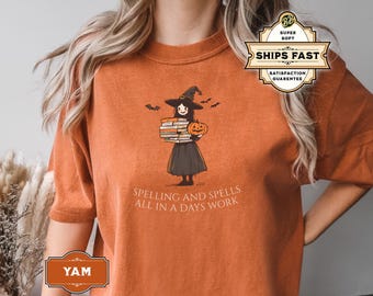 Vocabulary English Teacher Shirt for Halloween, Highschool Spelling Teacher Halloween Tee, Book Lover Gift, Bookworm Tshirt, Librarian Shirt
