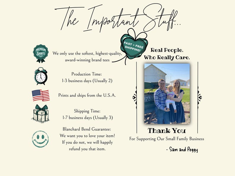 Thank You for Supporting Our Small Family Business Print, Real People Who Really Care Wall Art, Fast and Free Shipping
