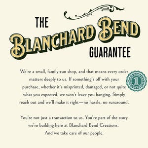 The Blanchard Bend Guarantee, Family Run Shop, Personalized Service, Customer Satisfaction, Quality Assurance, Shop With Confidence