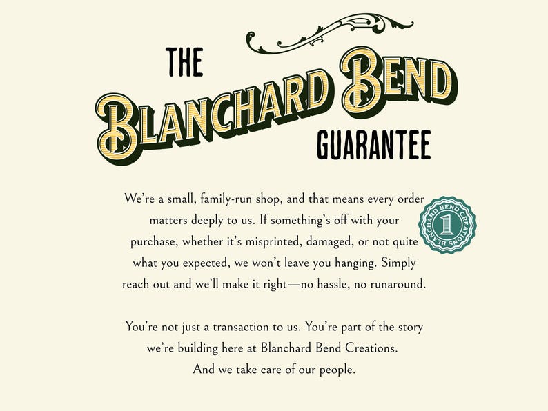 The Blanchard Bend Guarantee, Family Run Shop, Personalized Service, Customer Satisfaction, Quality Assurance, Shop With Confidence