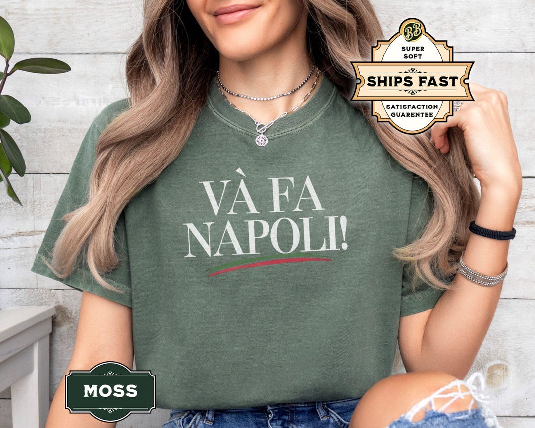 Va’ Fa Napoli Tee, Bold Italian T Shirt, Vintage Insult Tshirt, Go to