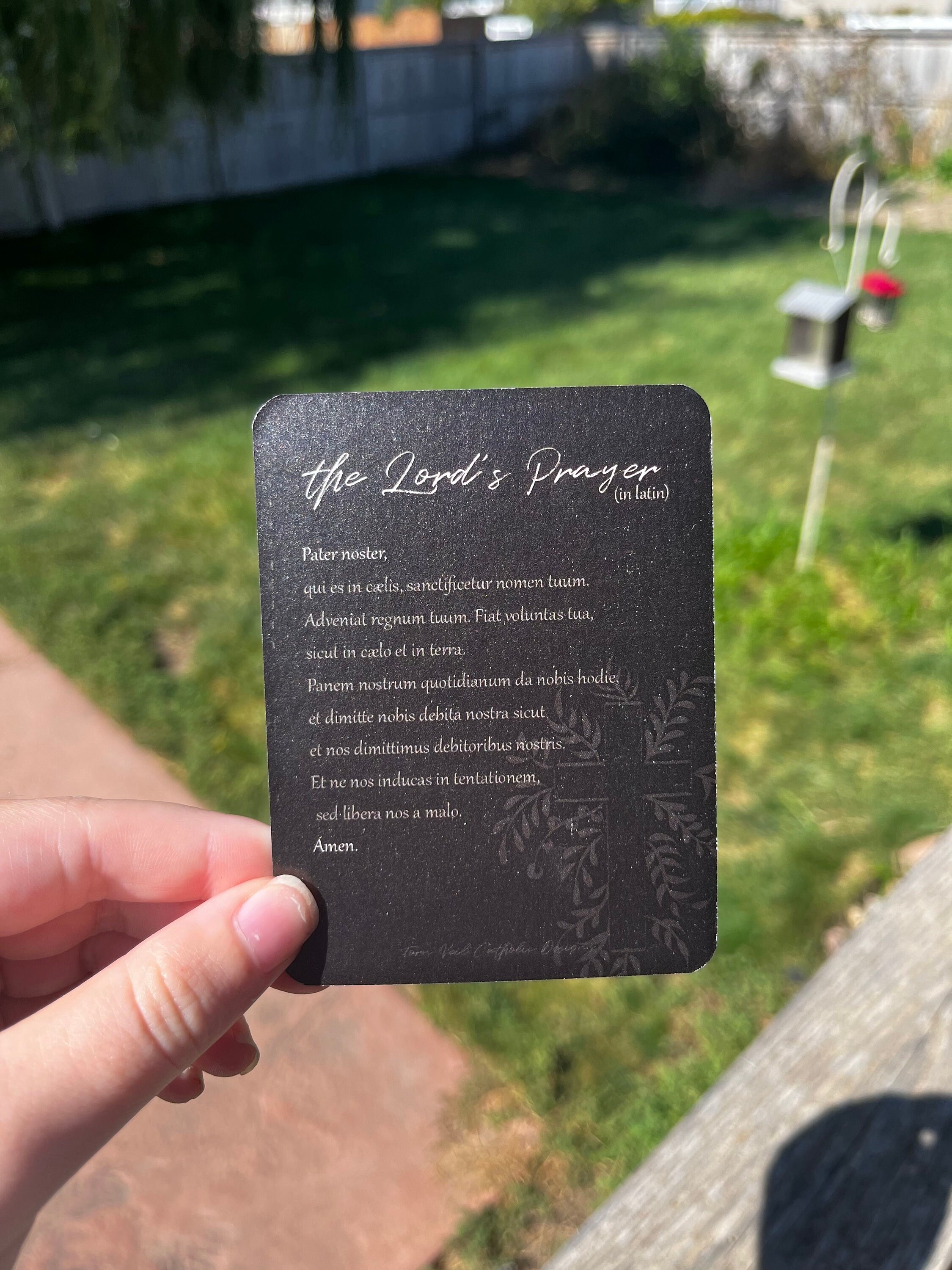 Our Father Prayer Card the Lord's Prayer 3x4 English & Latin - Etsy