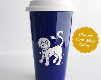 cat travel mug etsy