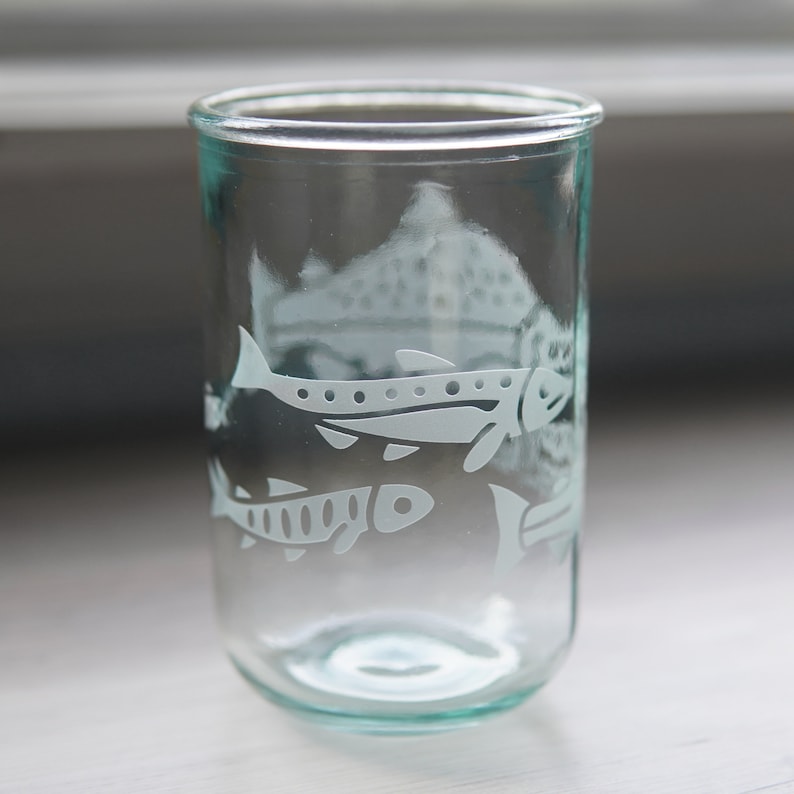 Salmon Fish Recycled Glass Cup