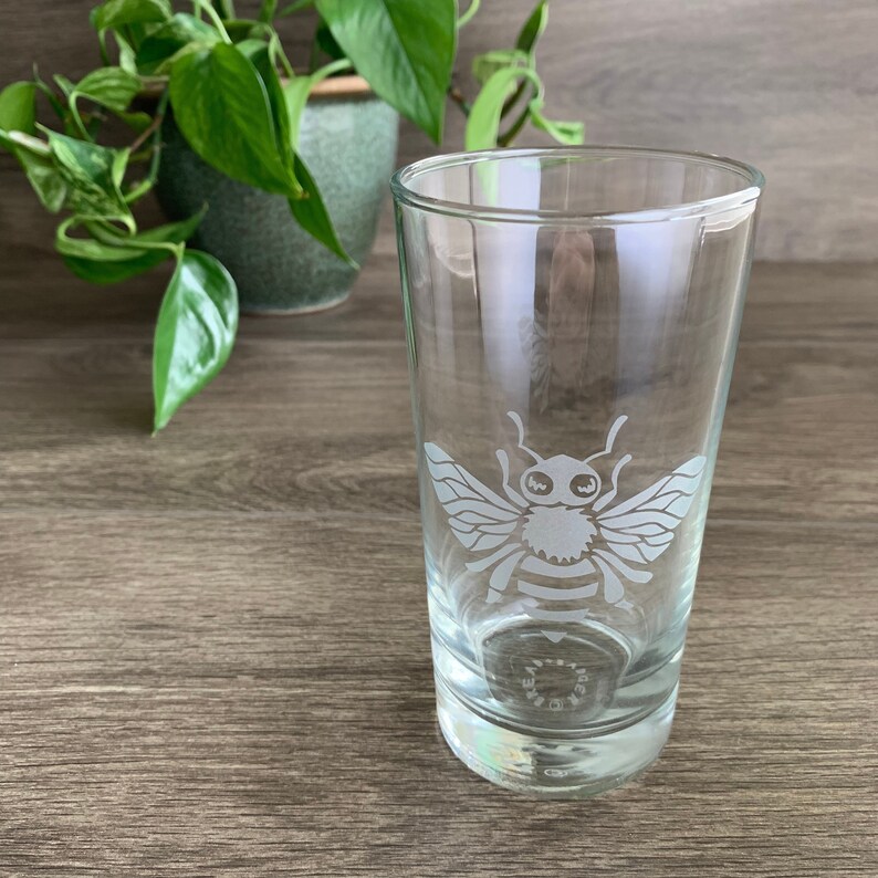 Honey Bee Cocktail Glasses Highball or Lowball whiskey Etsy