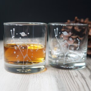 Orion Cocktail Glass for Whiskey with Constellation image 9