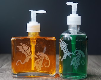 Dragon Soap Dispenser - Recycled Glass Pump Bottle