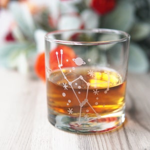 Orion Cocktail Glass for Whiskey with Constellation image 3