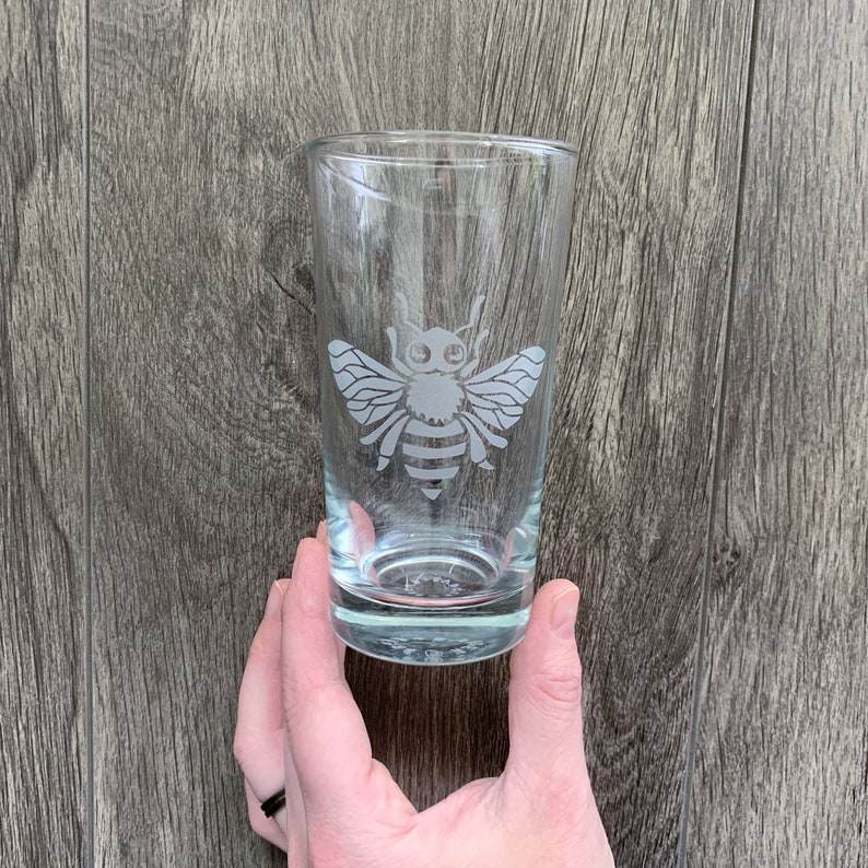 Honey Bee Cocktail Glasses Highball or Lowball whiskey Etsy