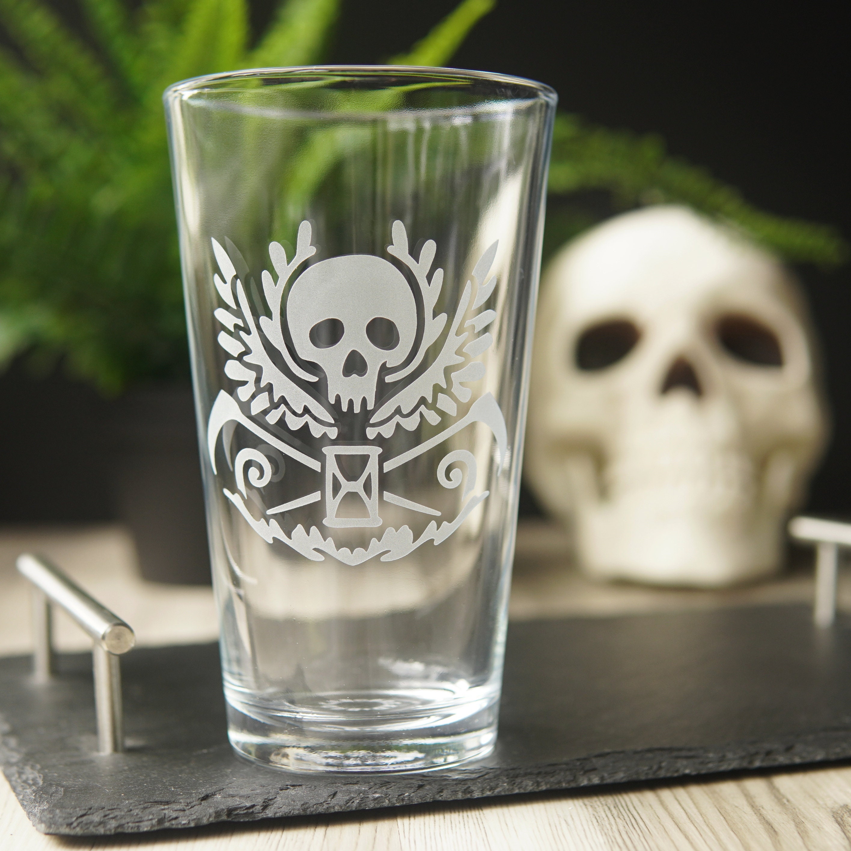 Skull Pint Glass 1 Glass