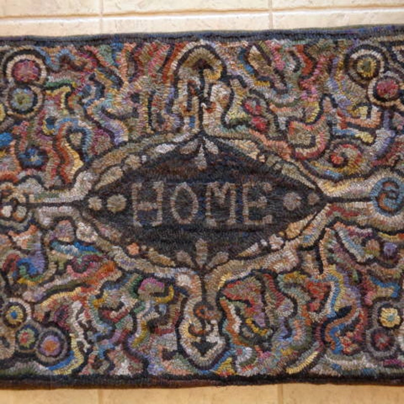 Primitive Hooked Rug - Etsy