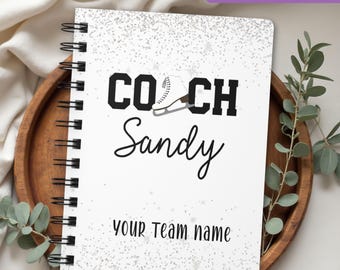 Ice Skating Coach Notebook, Personalized Gift for Figure Skating Coach, Gift for Ice Skating Coach, Spiral Notebook Appreciation Gift