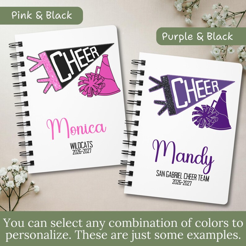 Cheer Note Book Cheer Team Gifts, Personalized Cheerleading Notebook, Cheerleader Gifts ...