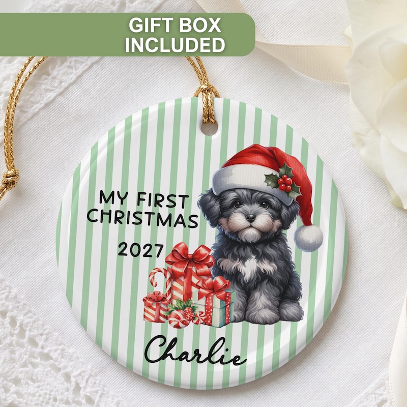 Grey Maltipoo Ornament - Etsy
