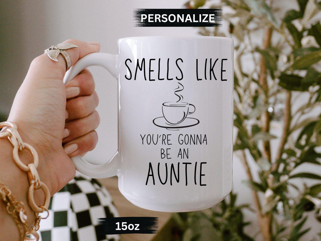 New Auntie Mug,custom Pregnancy Reveal Mug for New Auntie and Uncle ...