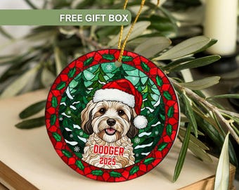 Personalized Havanese Christmas Ornament, Gift for Havanese Dog Mom Parent, Pet Ornament, Dog Memorial Gift