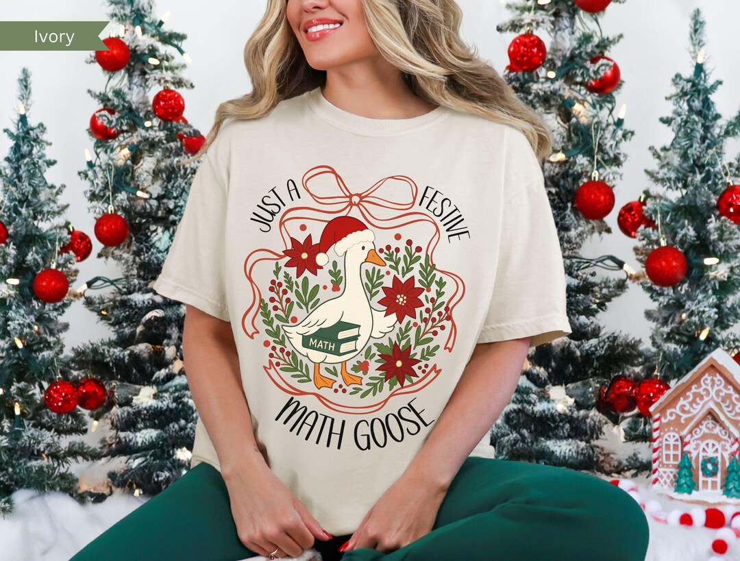 Funny Math Goose Christmas Teacher Shirt, Math Lover Gift, Algebra Math ...