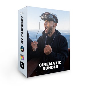 May include: A white box with the text "Cinematic Bundle" and "By Fabreezy" on it. The box features a photo of a person wearing a VR headset and looking surprised.
