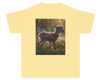Fawn in Sunlight-jeugdshirt | Woodland-natuurshirt babyhert