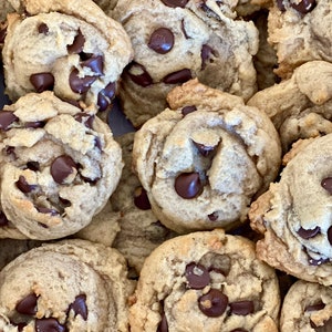 Vegan Chocolate Chip Cookies, homemade cookies chocolate chip, individually wrapped cookies made to order vegan chocolate chip