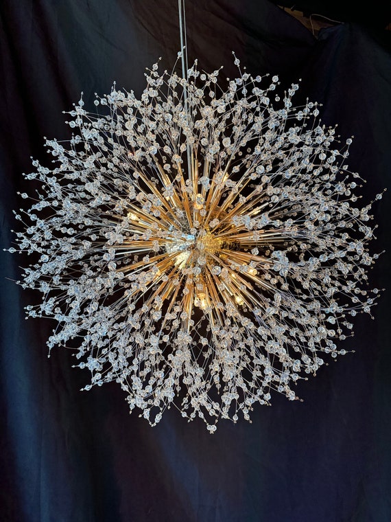 Handcrafted Sputnik Chandelier - Vintage-Inspired Mid-Century Modern 16 G9 Light Bulb Fixture - INQUIRE ABOUT CUSTOMIZATIONS