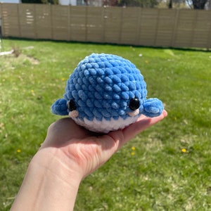 Ballena de ganchillo peluche animal submarino océano regalo suave hecho a mano ballena azul de mano