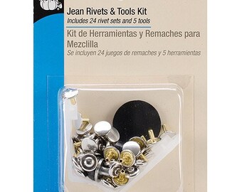 Gold or Silver 6.35mm Choose The Kit or Refill Package Dritz Eyelet Kit 14 Large with Attach Tool 12 pieces