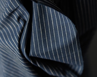 Indian Cotton / Indigo Pinstripe