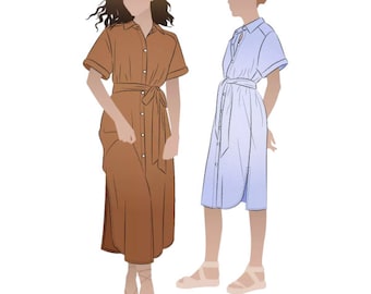 Style Arc / Printed Sewing Pattern / Palmer Shirt Dress