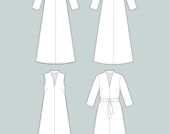 assembly line v neck dress V-Neck Dress Pattern