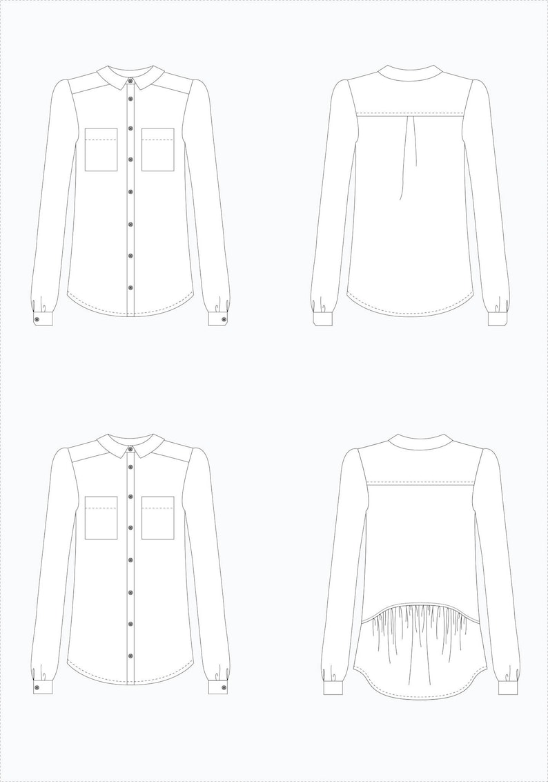 Grainline Studio / Printed Sewing Pattern / Archer Button Up Shirt 画像 6