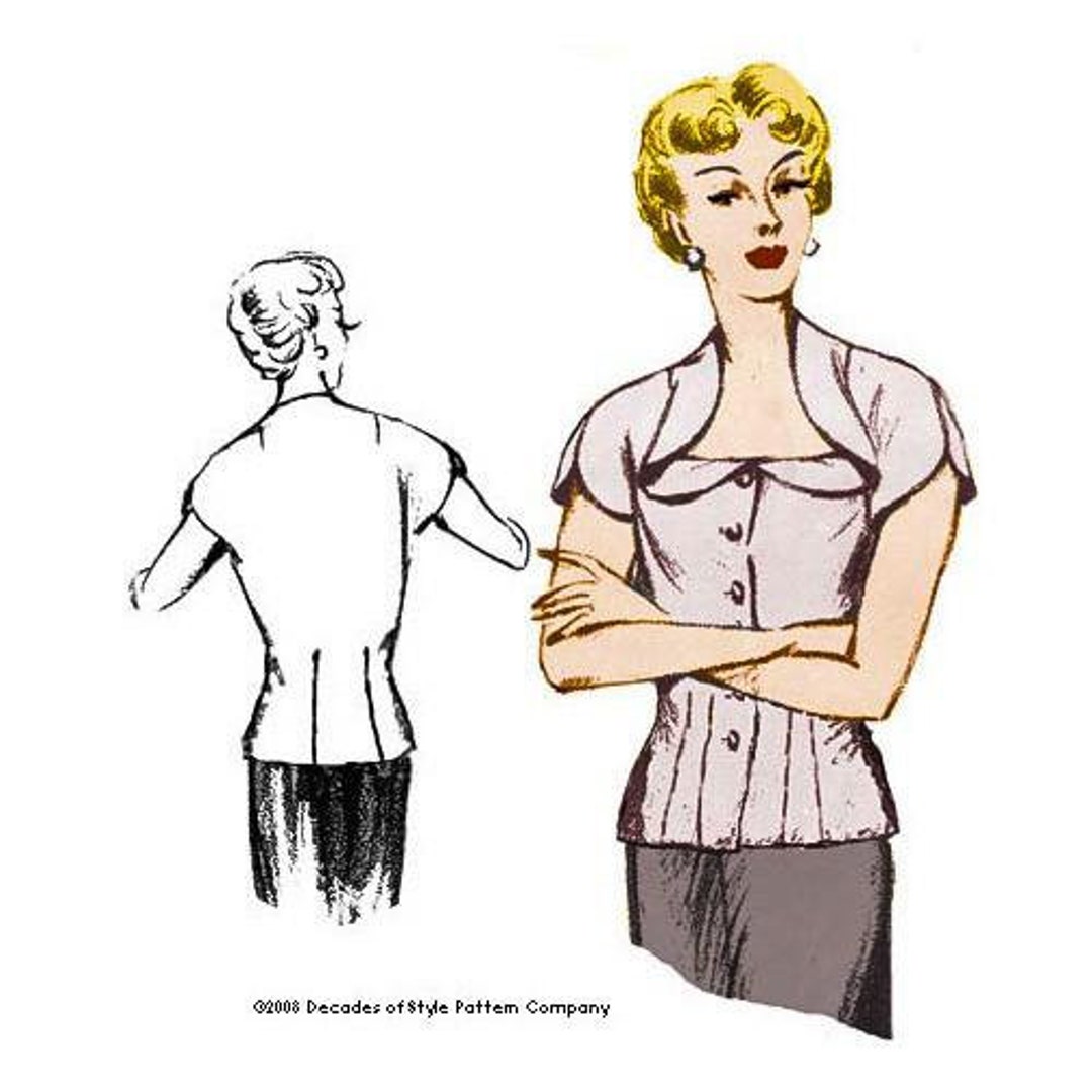Decades of Style / Printed Sewing Pattern / 1950s Collar Confection ...