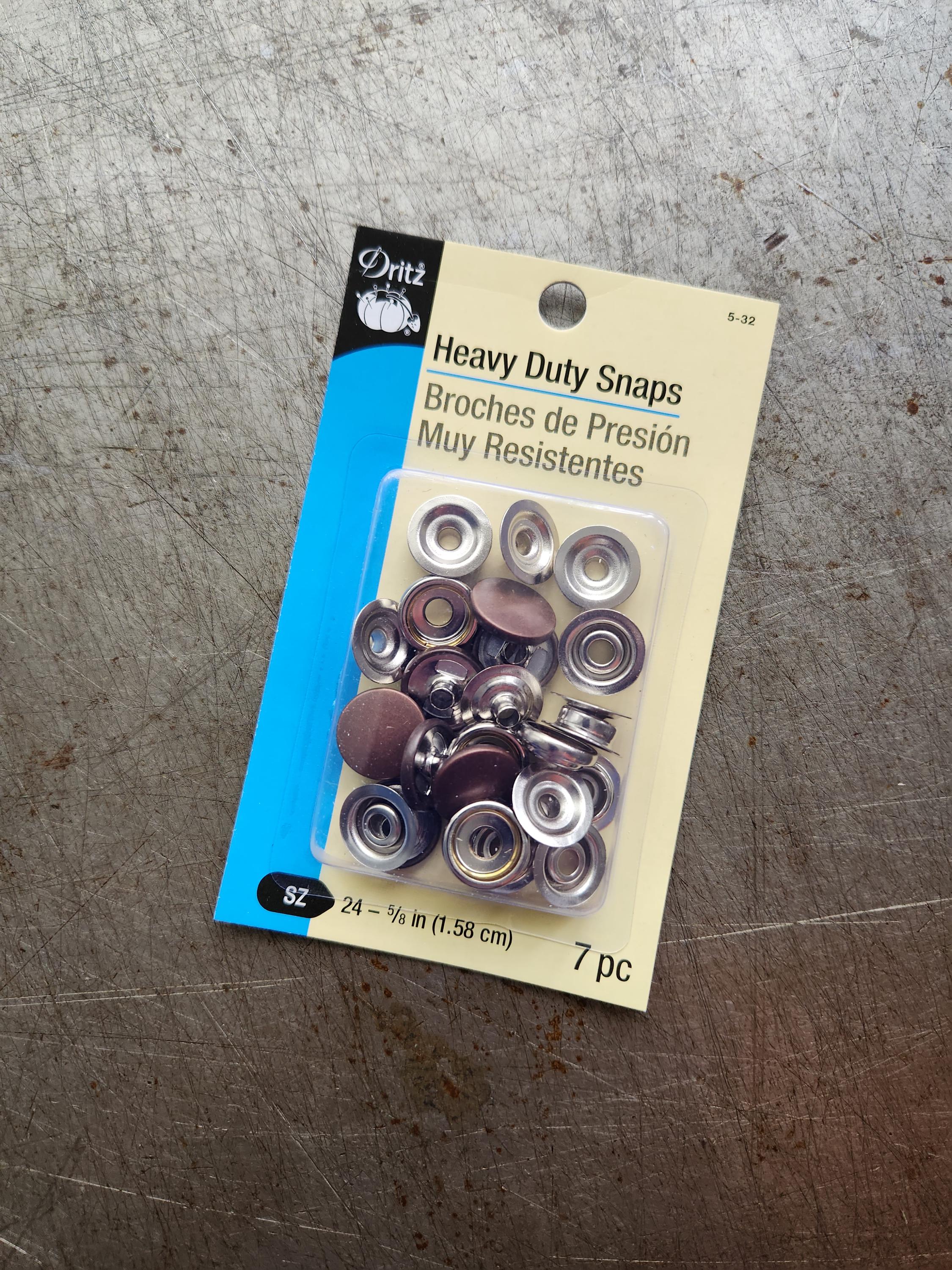 Snap Fasteners 18-65 Heavy Duty Snap Fastener Kit, Size 24 (5/8-Inch),  Nickel Snap Pliers For Metal Snaps