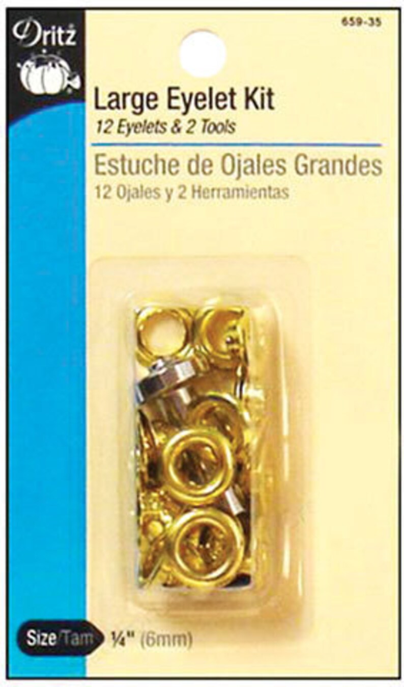 Large EYELET Kit Gold Brass 2 Tools image 1