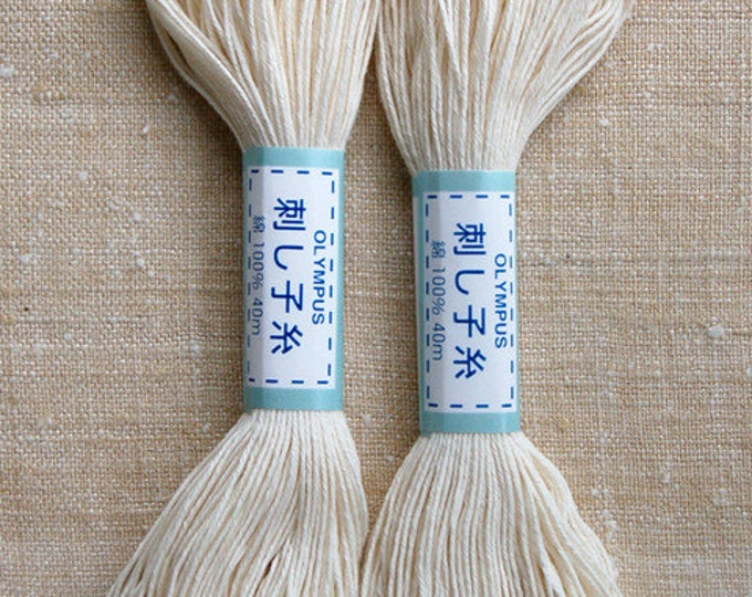 Olympus Sashiko EMBROIDERY THREAD Natural 02 Etsy