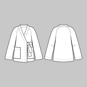 Assembly Line SWE / Printed Sewing Pattern / Wrap Jacket image 3