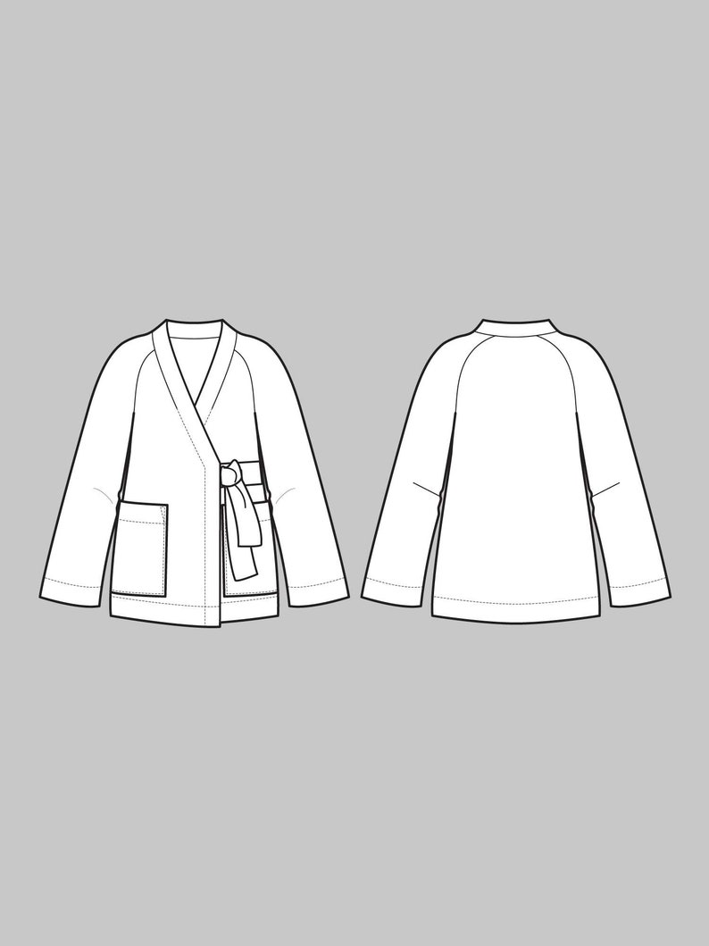 Assembly Line SWE / Printed Sewing Pattern / Wrap Jacket image 3