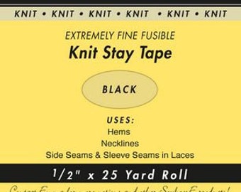 Fusible Knit STAY TAPE - 1/2 Inch Wide x 25 Yards