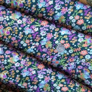 Rayon Georgette / Prairie Floral in Hunter