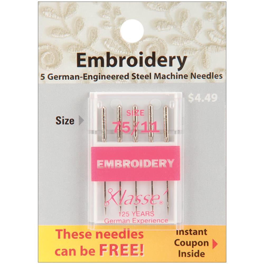 Klasse Machine NEEDLES - Embroidery - 75/11 - 5 Count