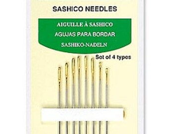 Clover Sashiko NEEDLES - 8 Pack - 4 Sizes