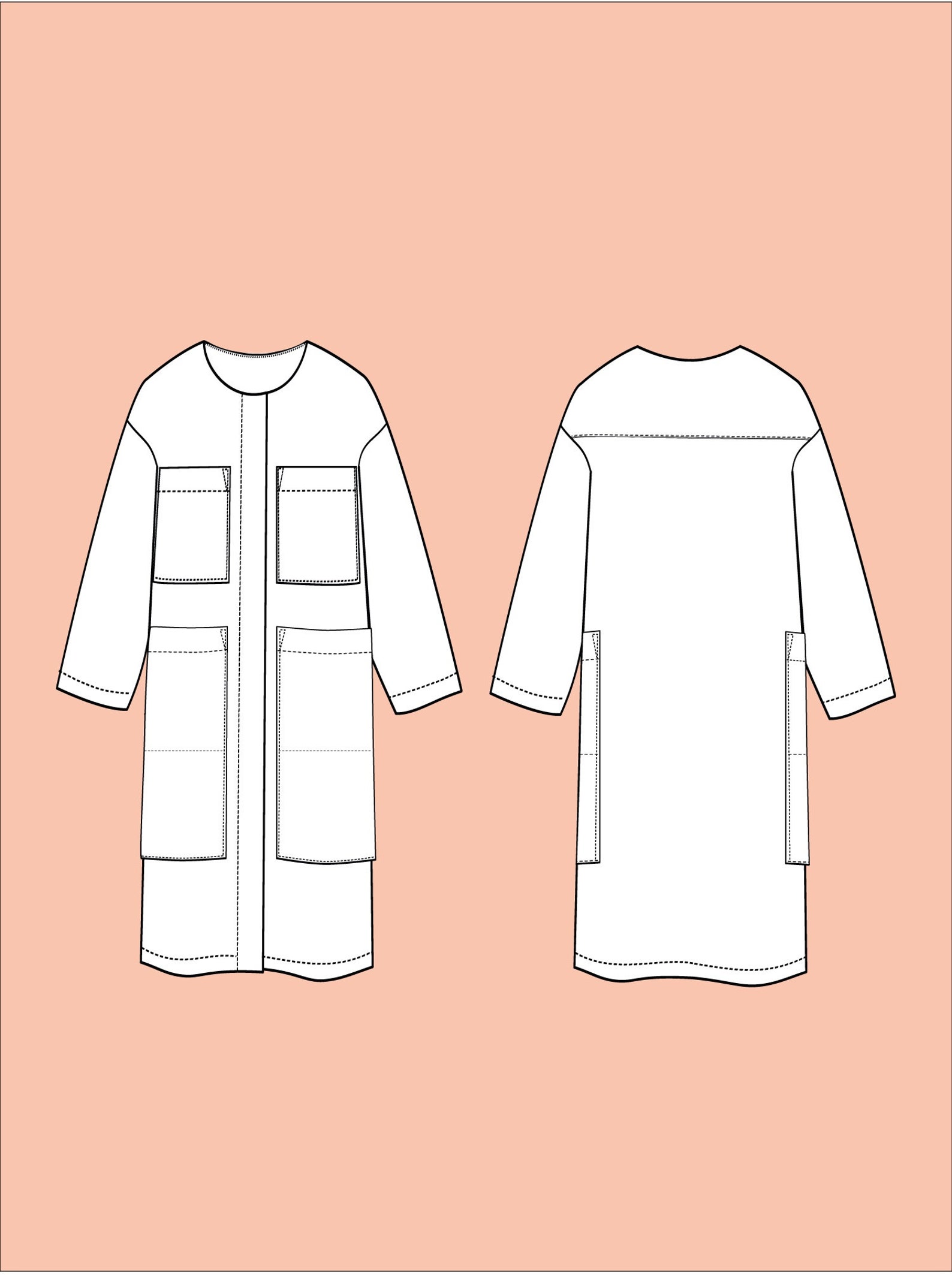 Assembly Line SWE / Printed Sewing Pattern / Lab Coat Etsy