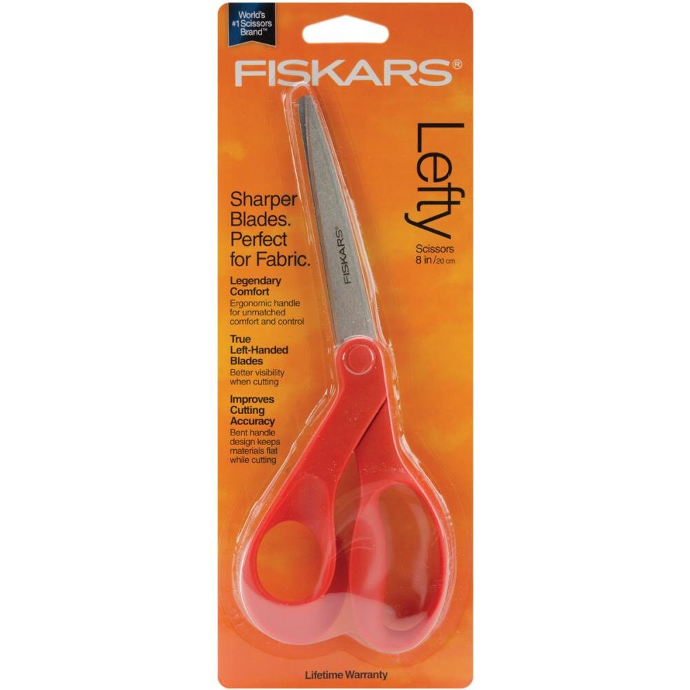 Fiskars Red Handle Lefty Scissors 8 Inches True Left Handed Blades
